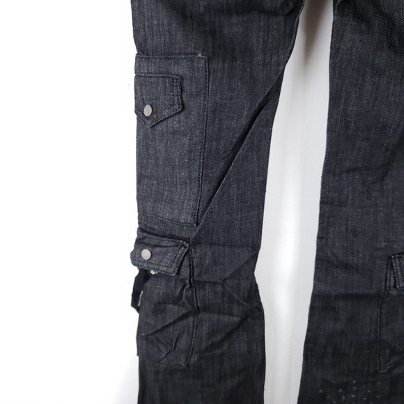 Antik Black Denim Zipper Pocket Jeans Size 25 - Picture 4 of 8
